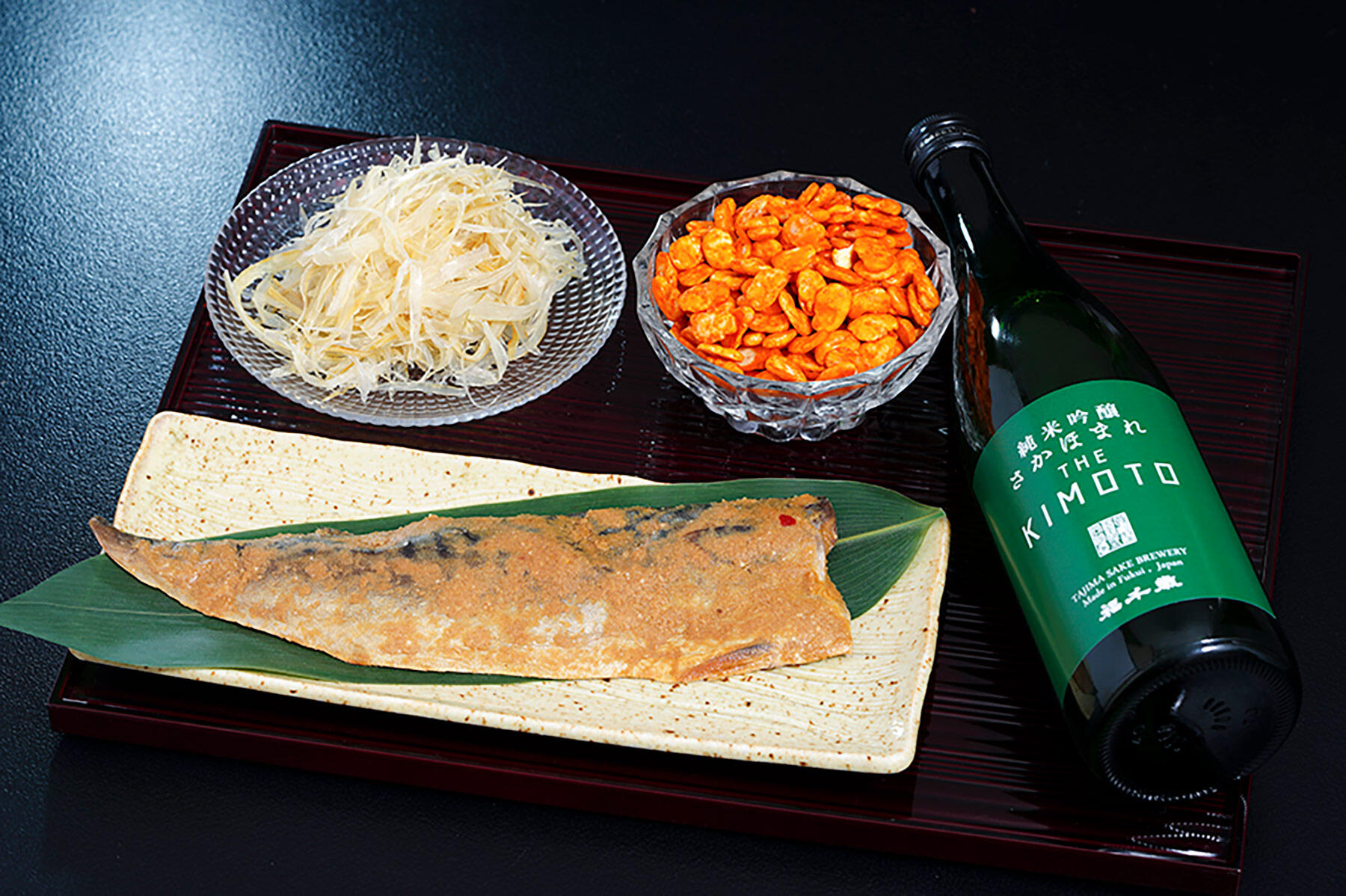 福井人御用達の珍味3種と日本酒