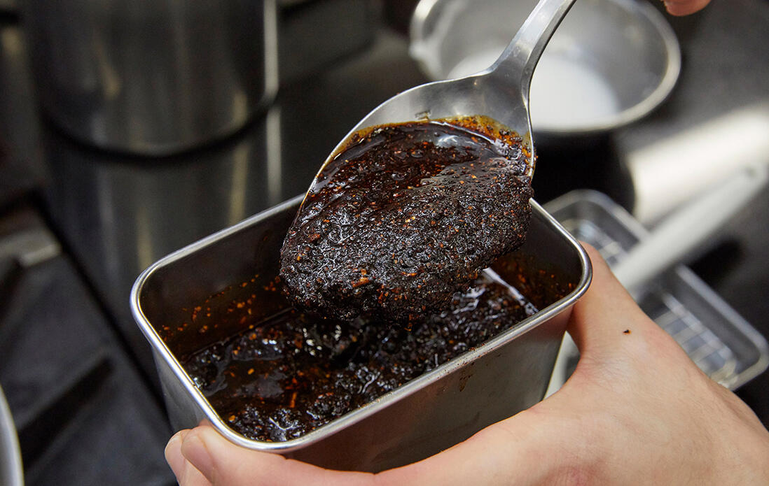 “豆乳の肉味噌入り担々うどん”のつくり方