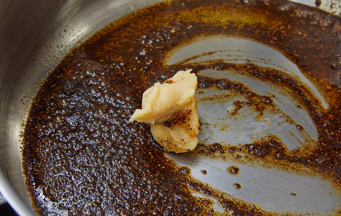 “豆乳の肉味噌入り担々うどん”のつくり方