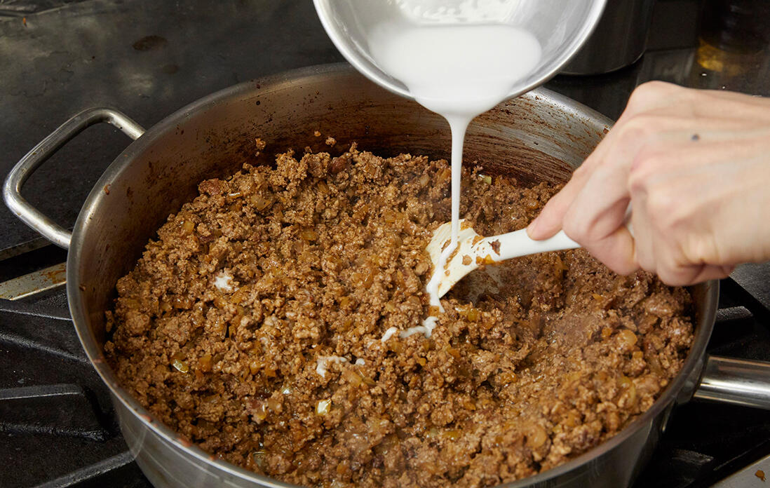 “豆乳の肉味噌入り担々うどん”のつくり方
