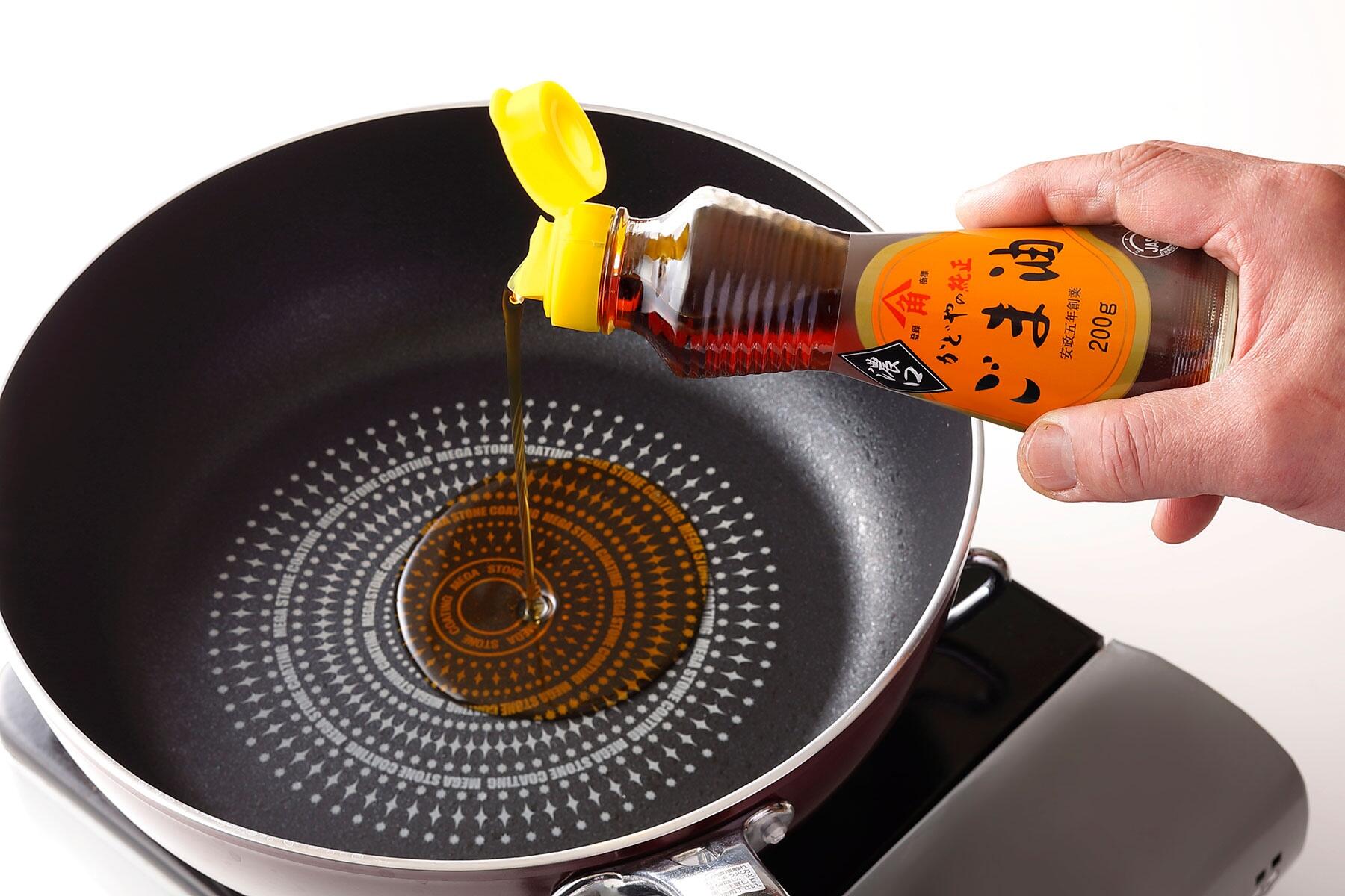 「純正ごま油 濃口」で焼く