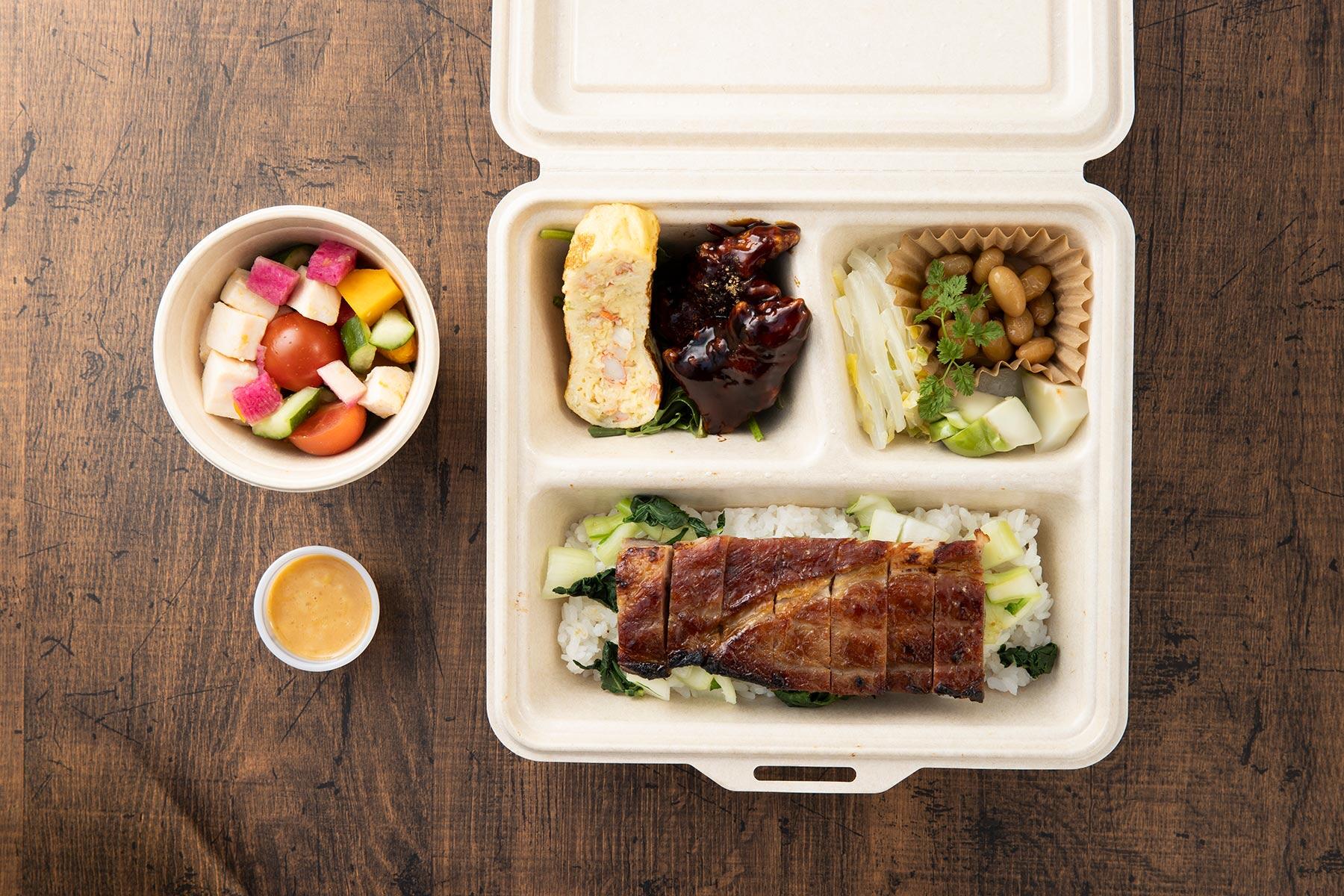 今年2月15~19日に配られた、「茶膳華」川田智也シェフによる焼豚弁当。