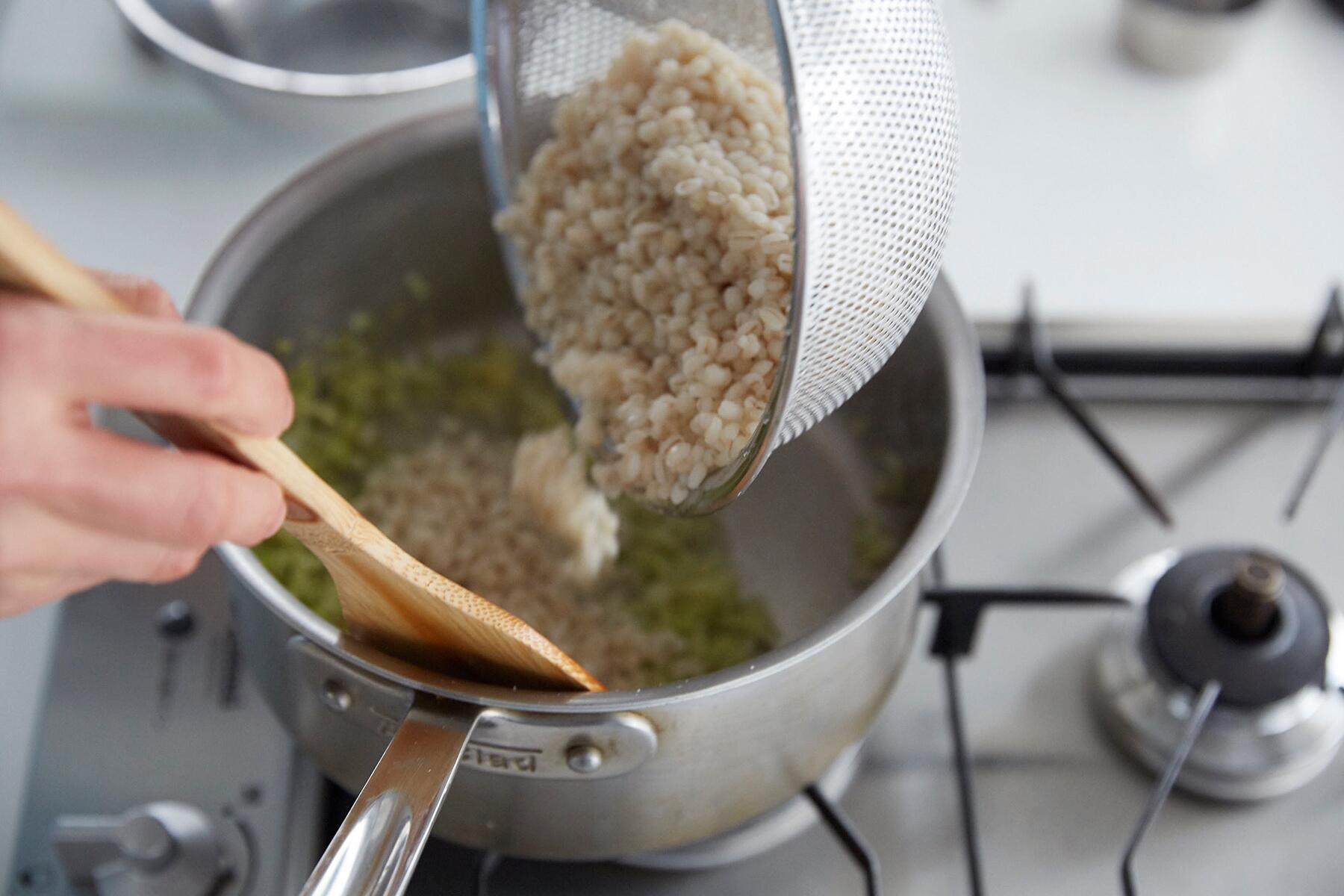 もち麦を合わせる