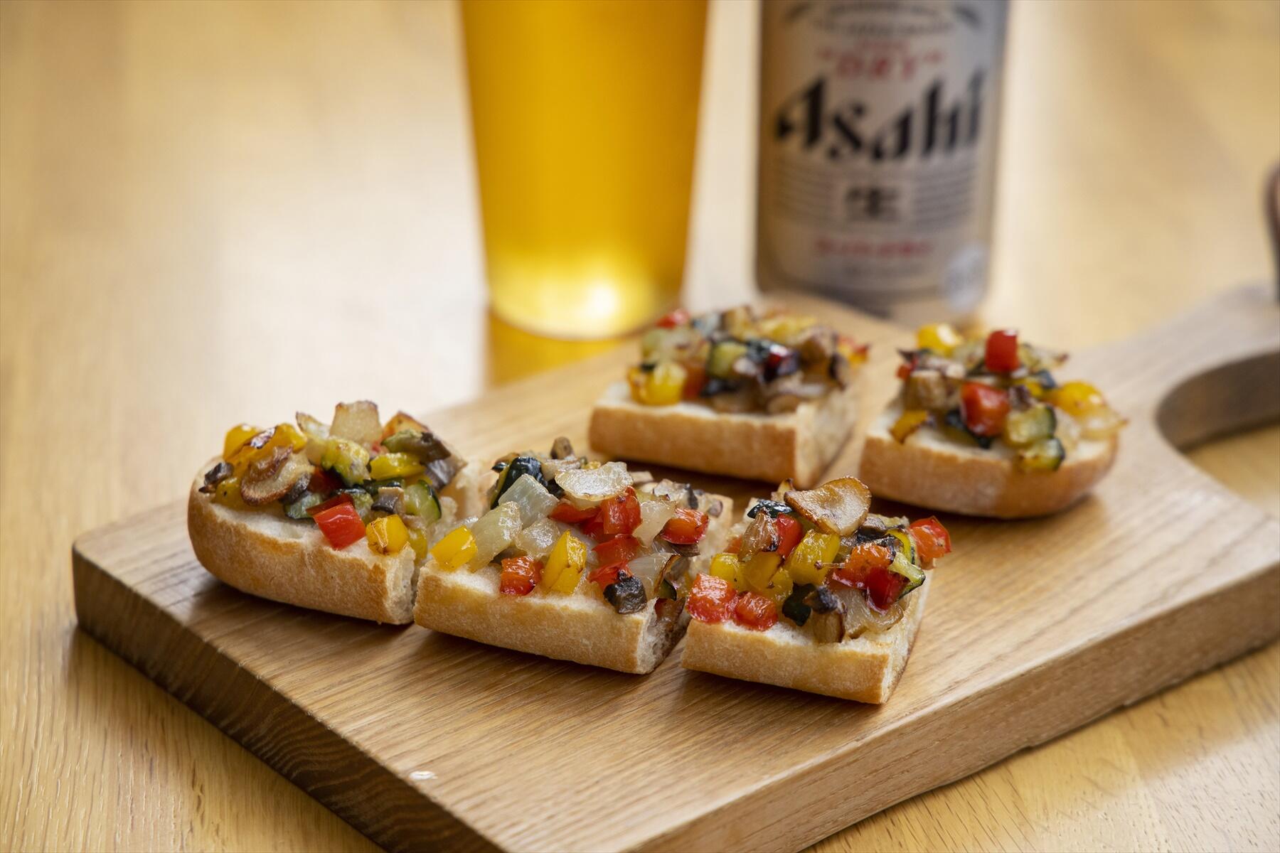 夏野菜コンフィのオープンサンド