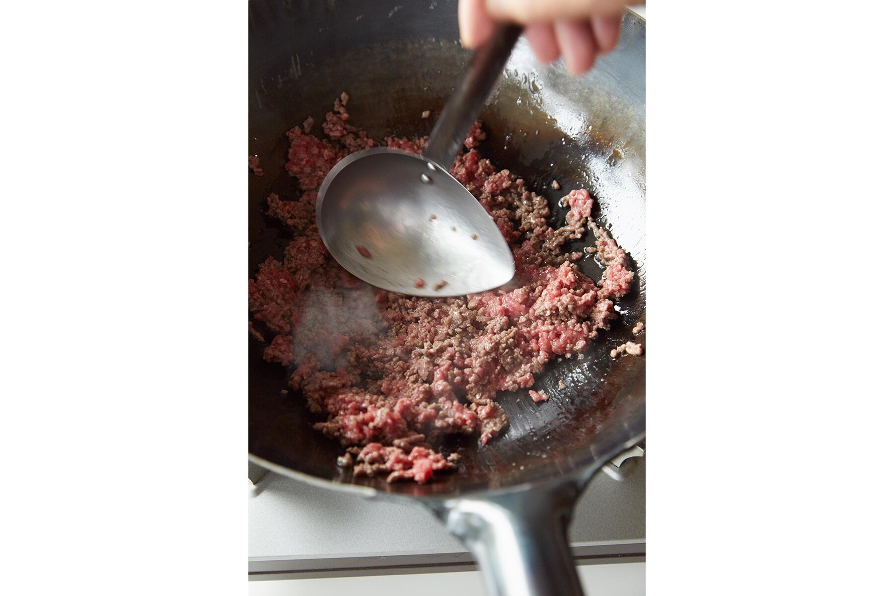 挽き肉の炒め方
