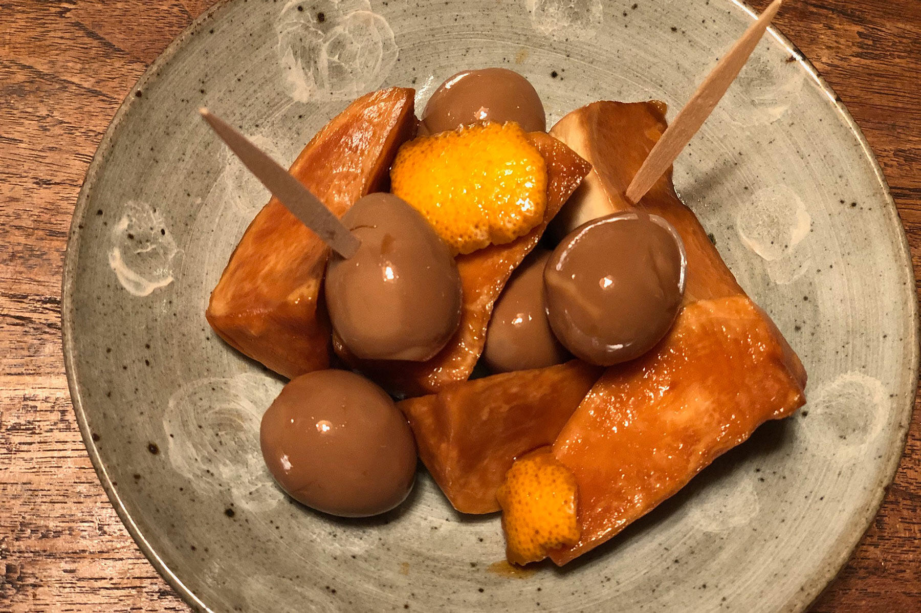 かぶとうずら卵のレモン醤油漬け