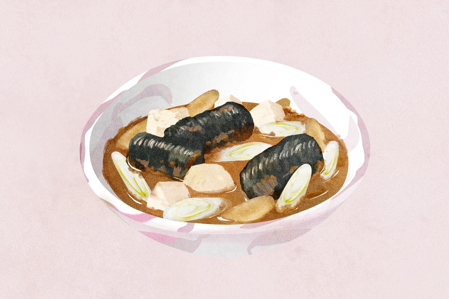 カワヤツメの味噌煮