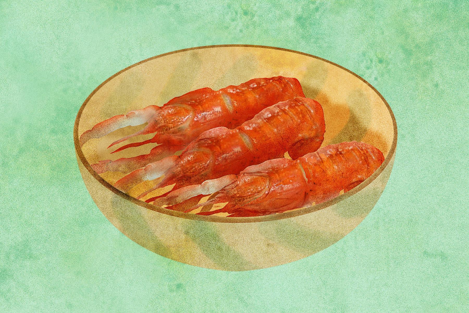 アナジャコの塩ゆで