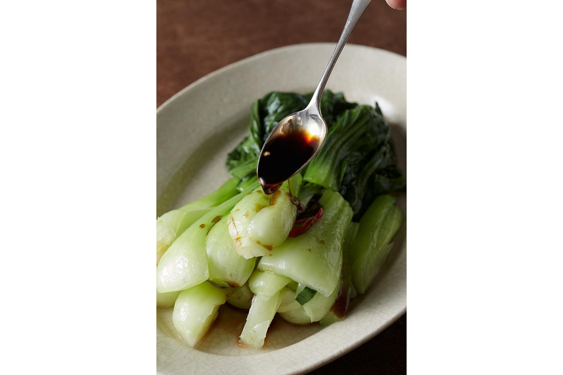 シャキッとコク深い“青梗菜の中華だれがけ”