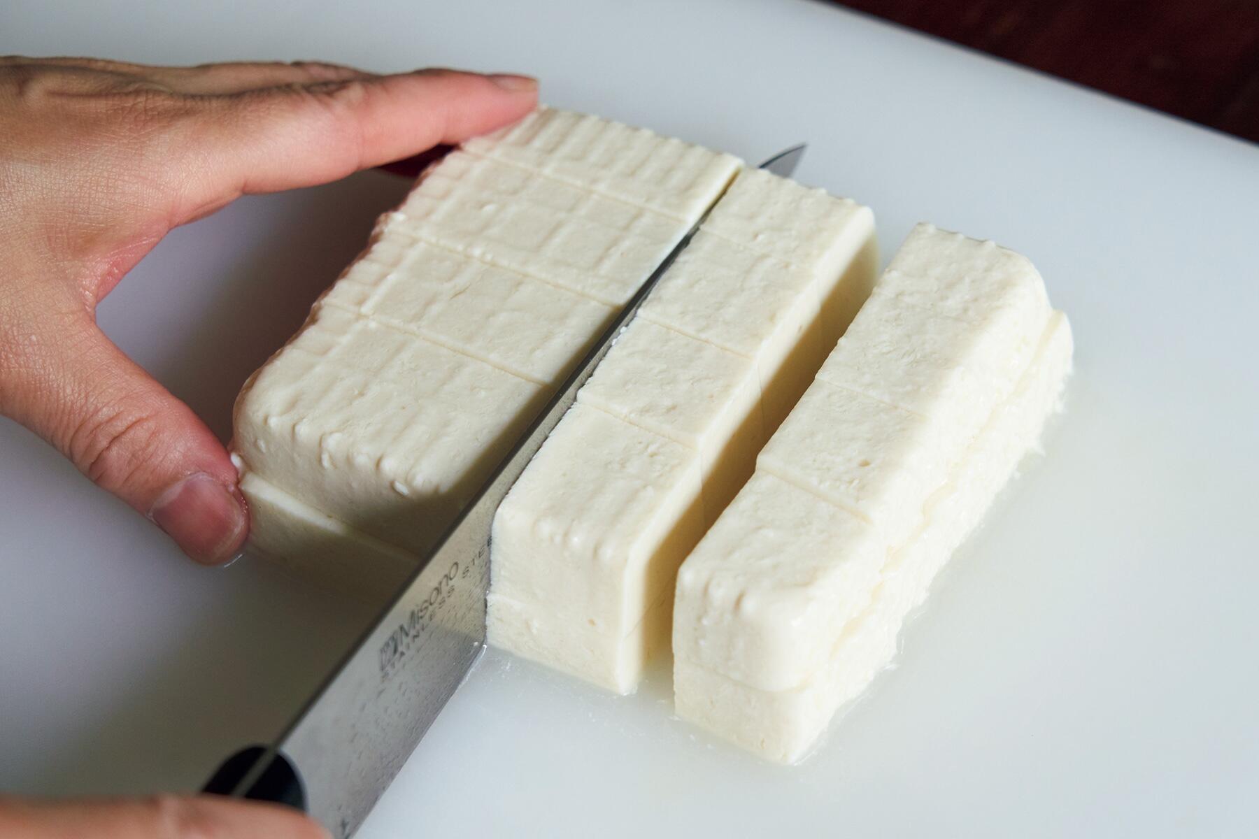 豆腐の下ごしらえ