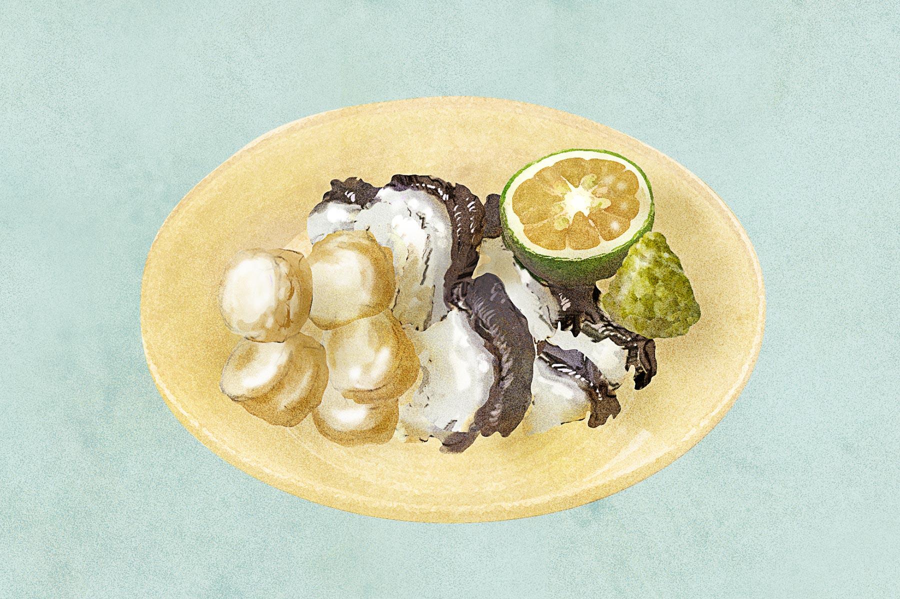 シャコガイの刺身