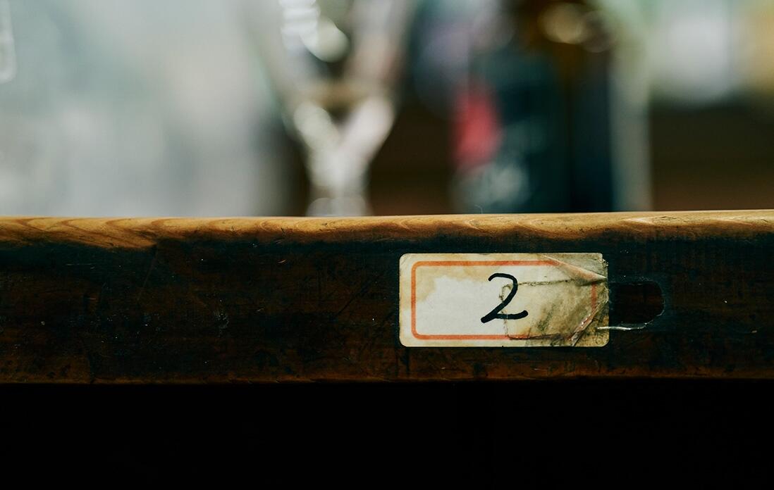 テーブル番号のシール