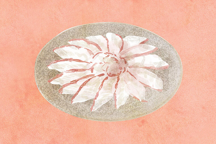 ミシマオコゼの薄造り