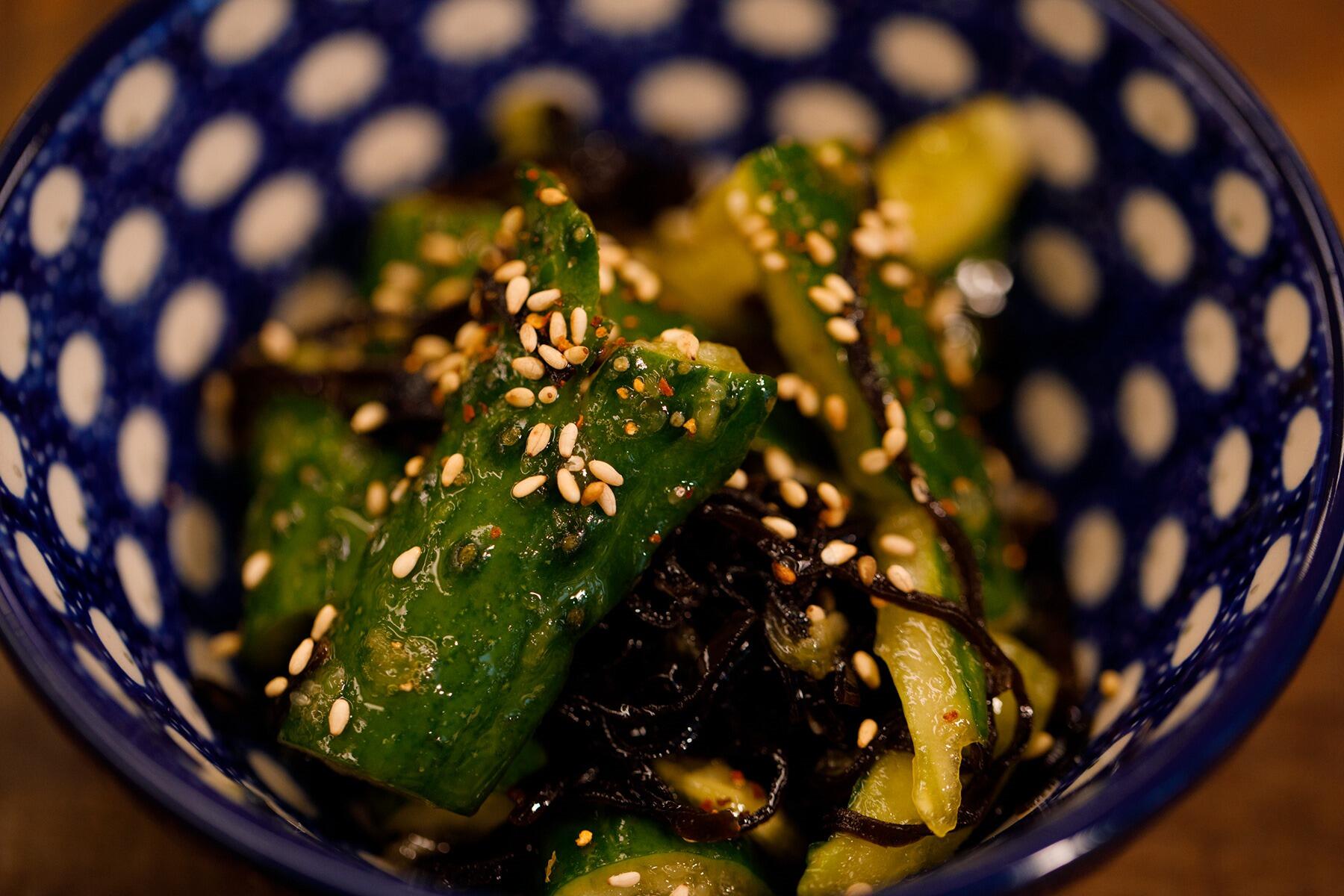 きゅうりの塩昆布和え