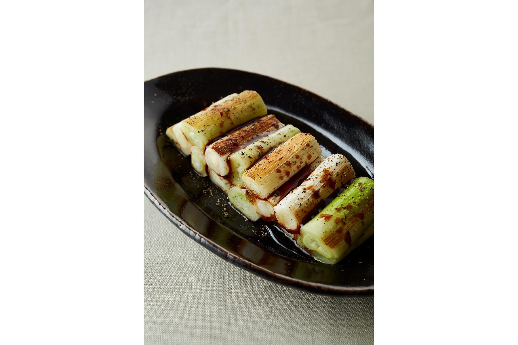 焼きねぎのバルサミコ酢がけ