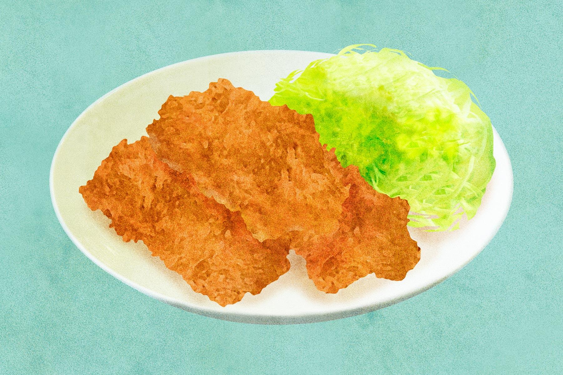 ヨロイイタチウオのフライ