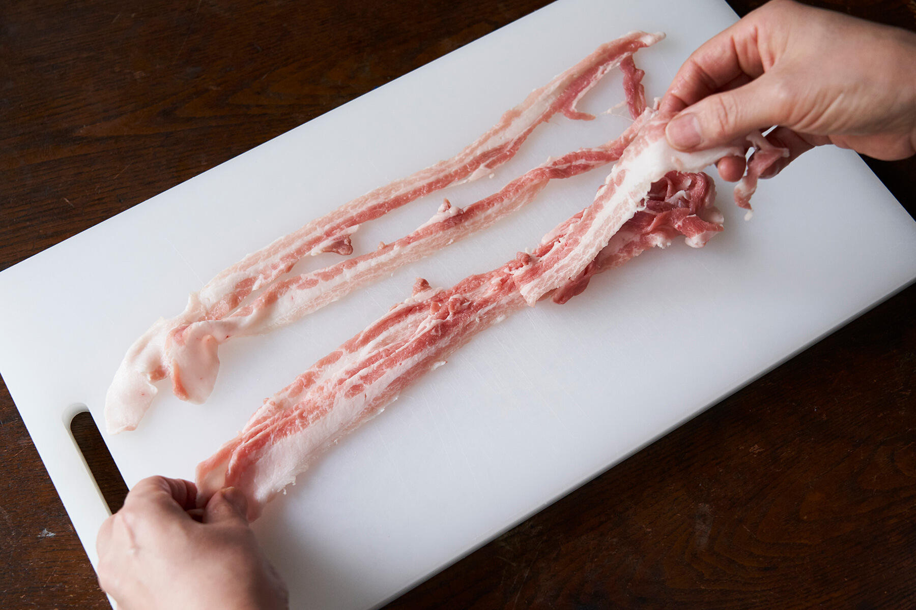 豚肉の下ごしらえ