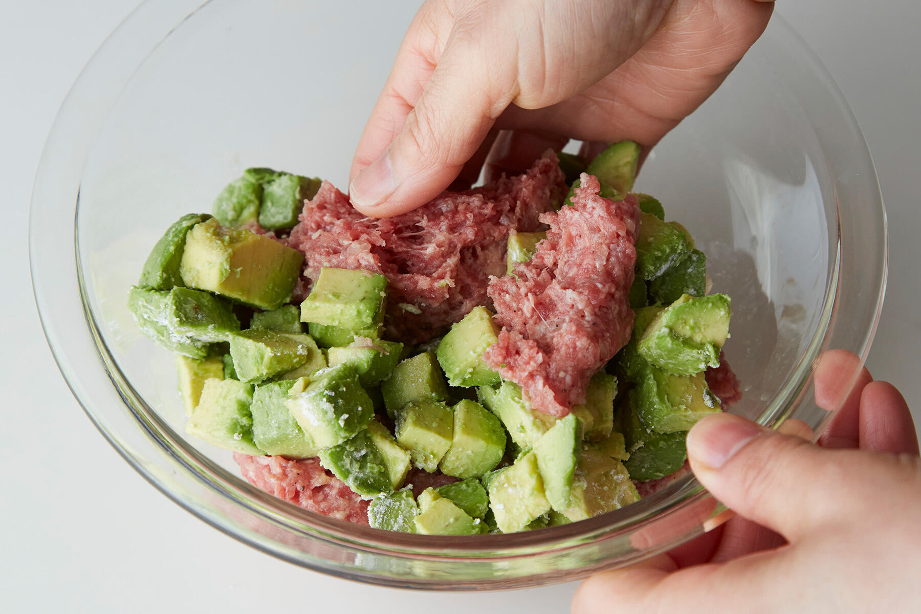 混ぜて成形する