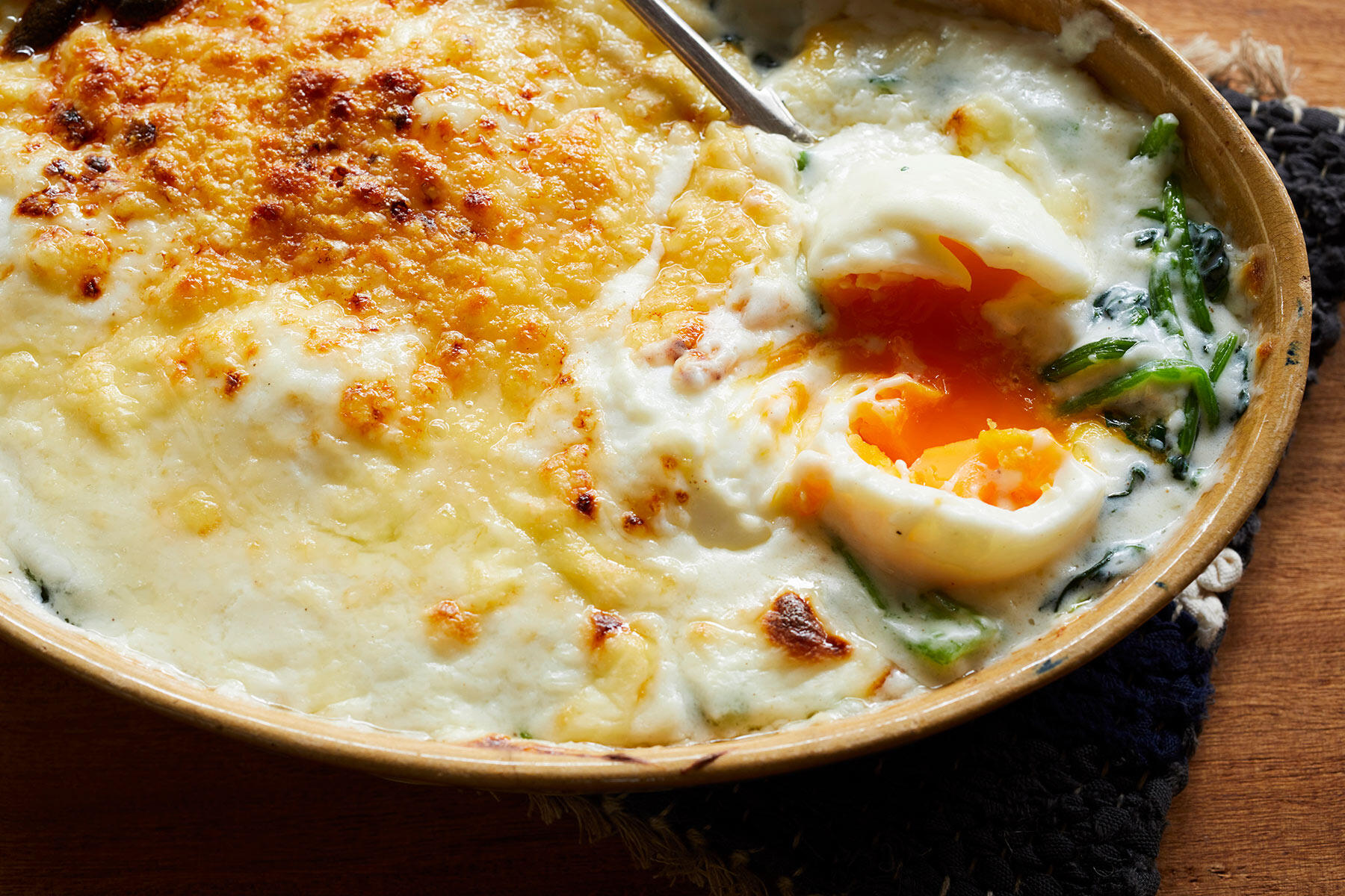 ほうれん草と卵のグラタン