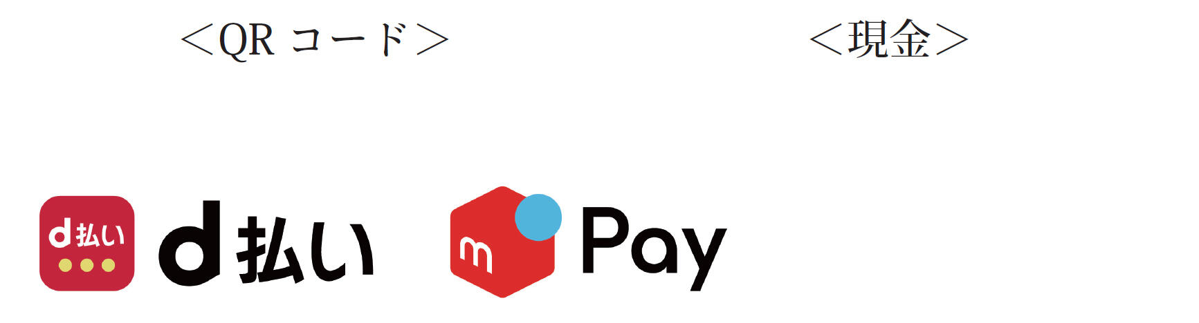 臨時注文ブースでご利用可能な決済サービス