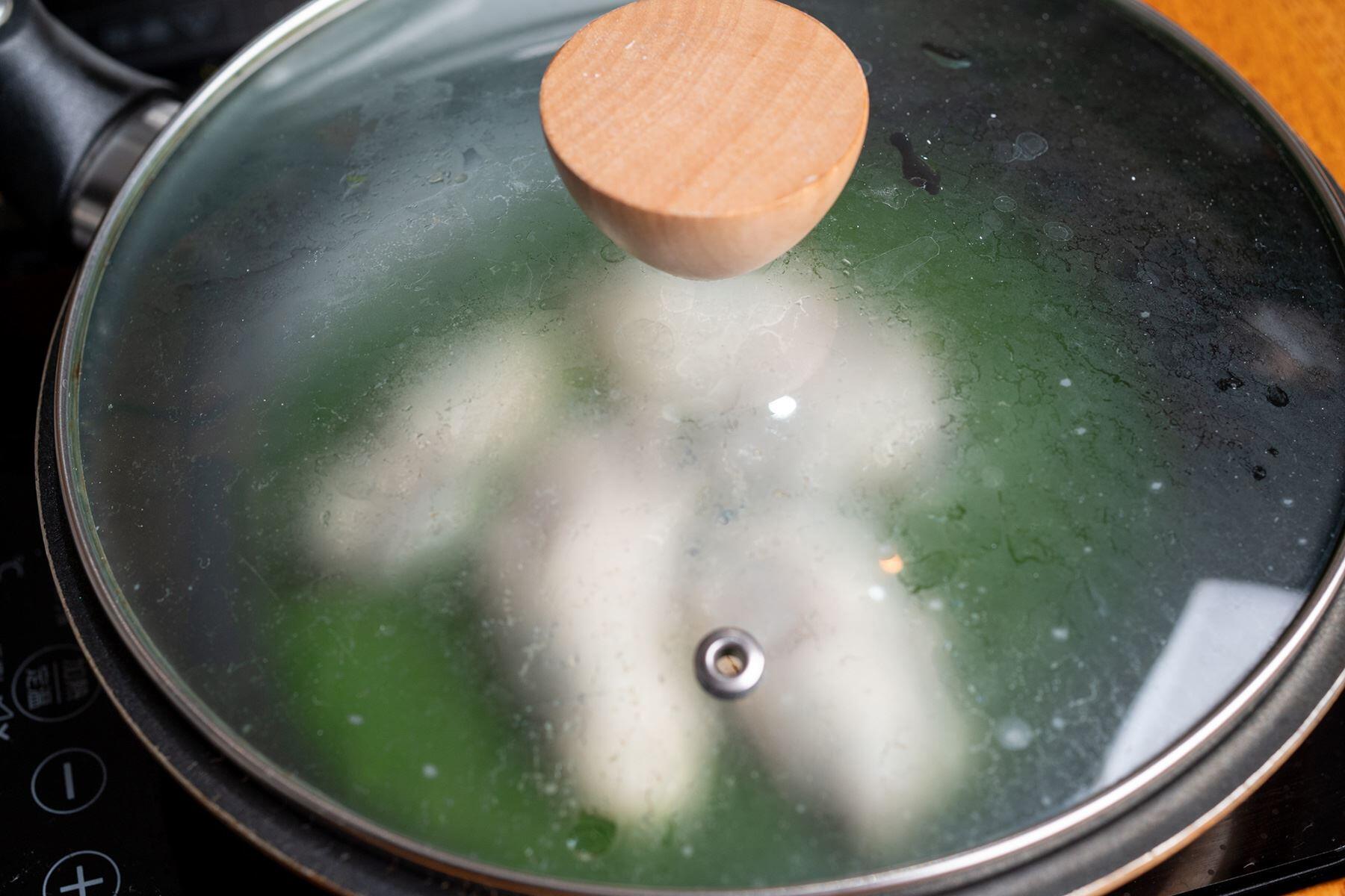 牡蠣に火を通す