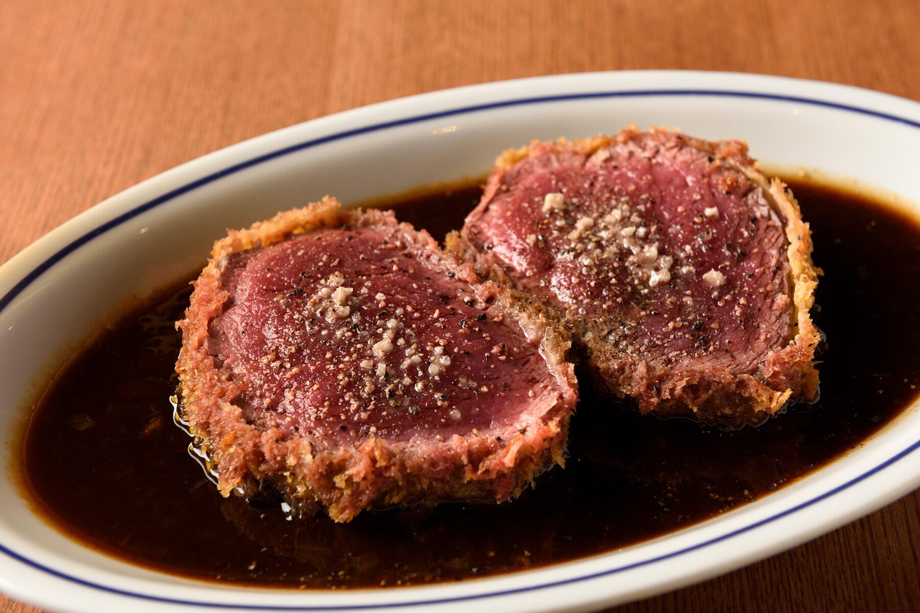 牛ヒレ肉のレアカツ