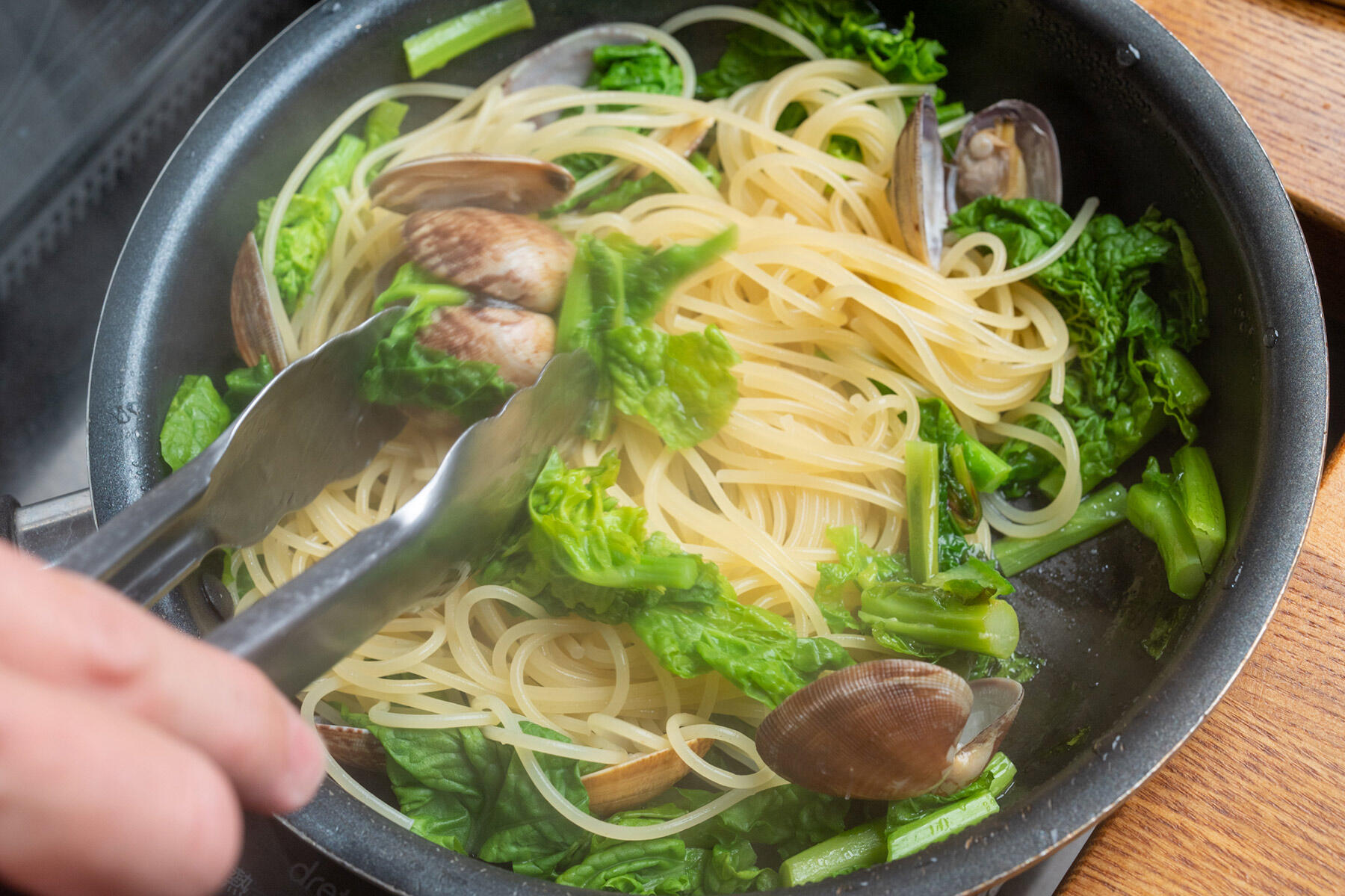 パスタを加える