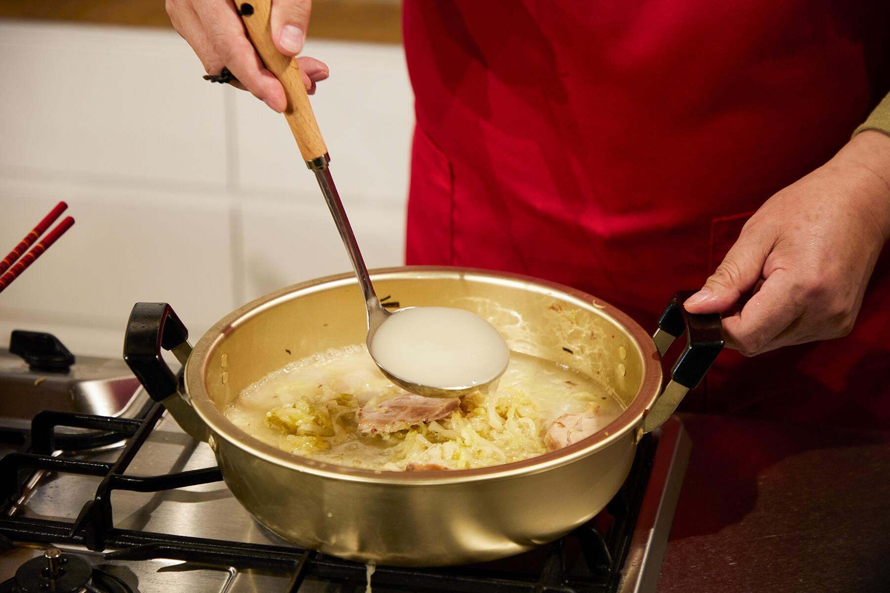 発酵白菜を炒める
