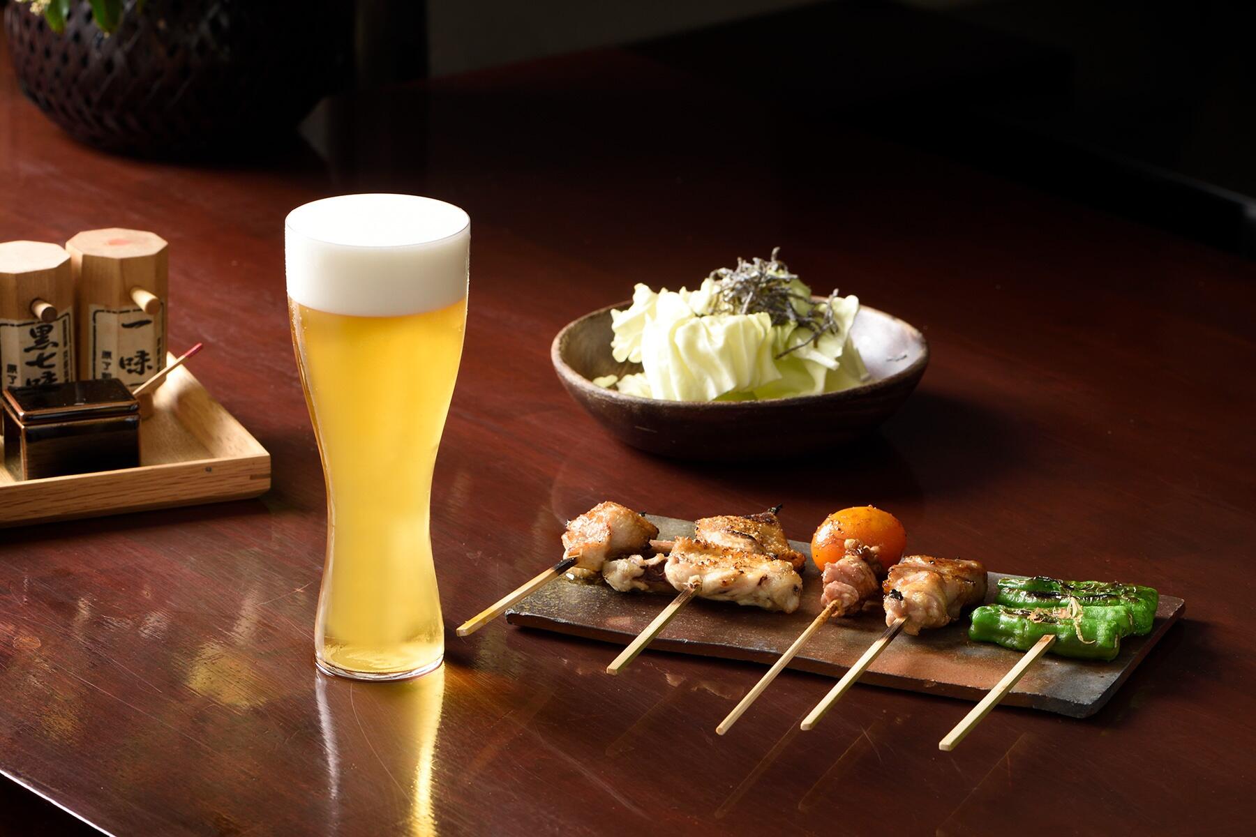 料理とヱビスビール