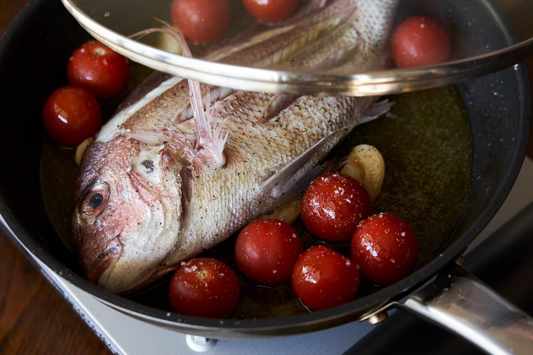 蓋をして再度煮る