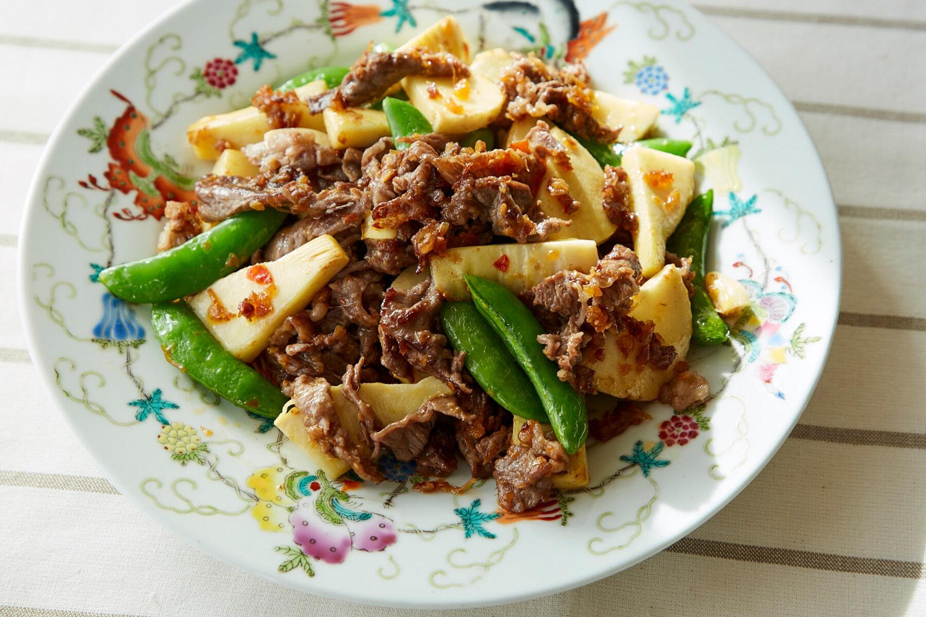 たけのこと牛肉の炒め