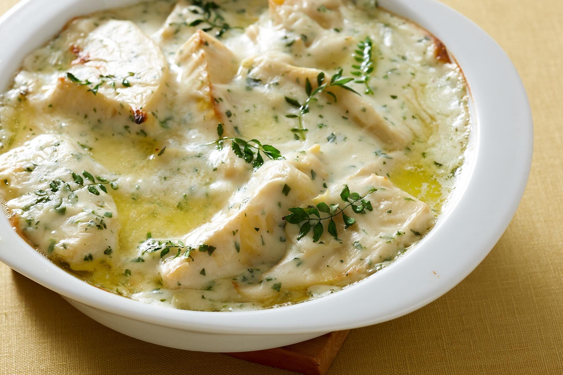 筍と木の芽味噌グラタン