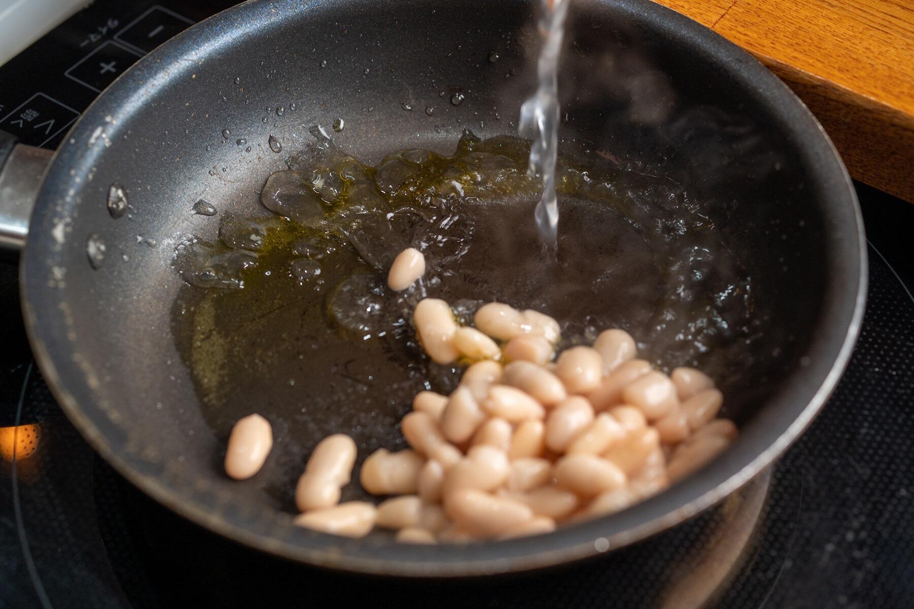 いんげんを温める