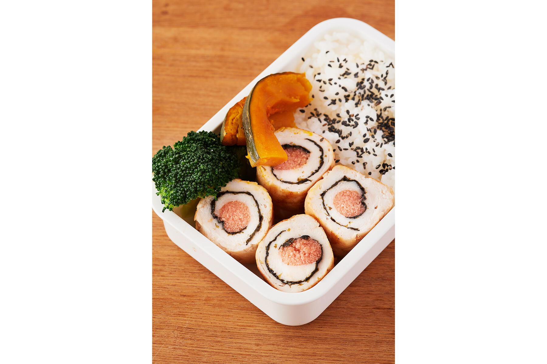 明太子がアクセントの“ささみの肉巻き”