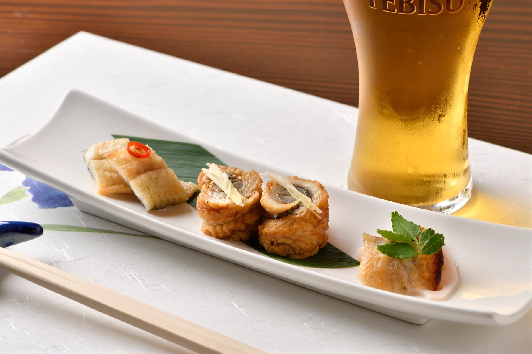 うなぎ珍味三点盛り