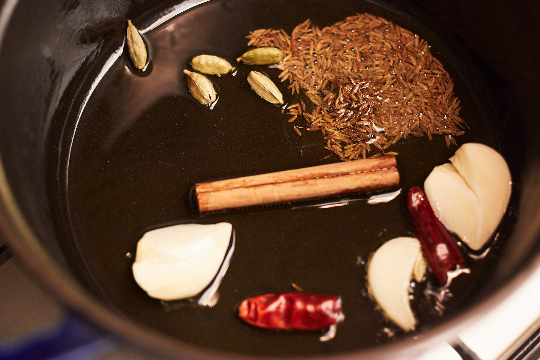 スターターオイルを火にかける