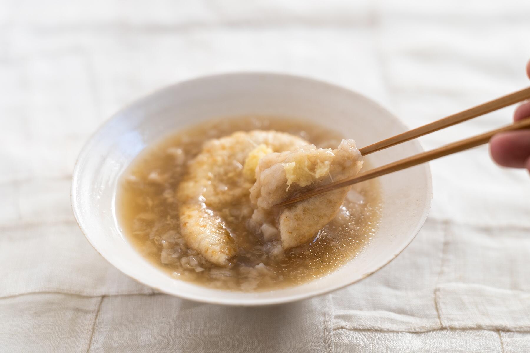 おろしれんこんの揚げ餅雑煮