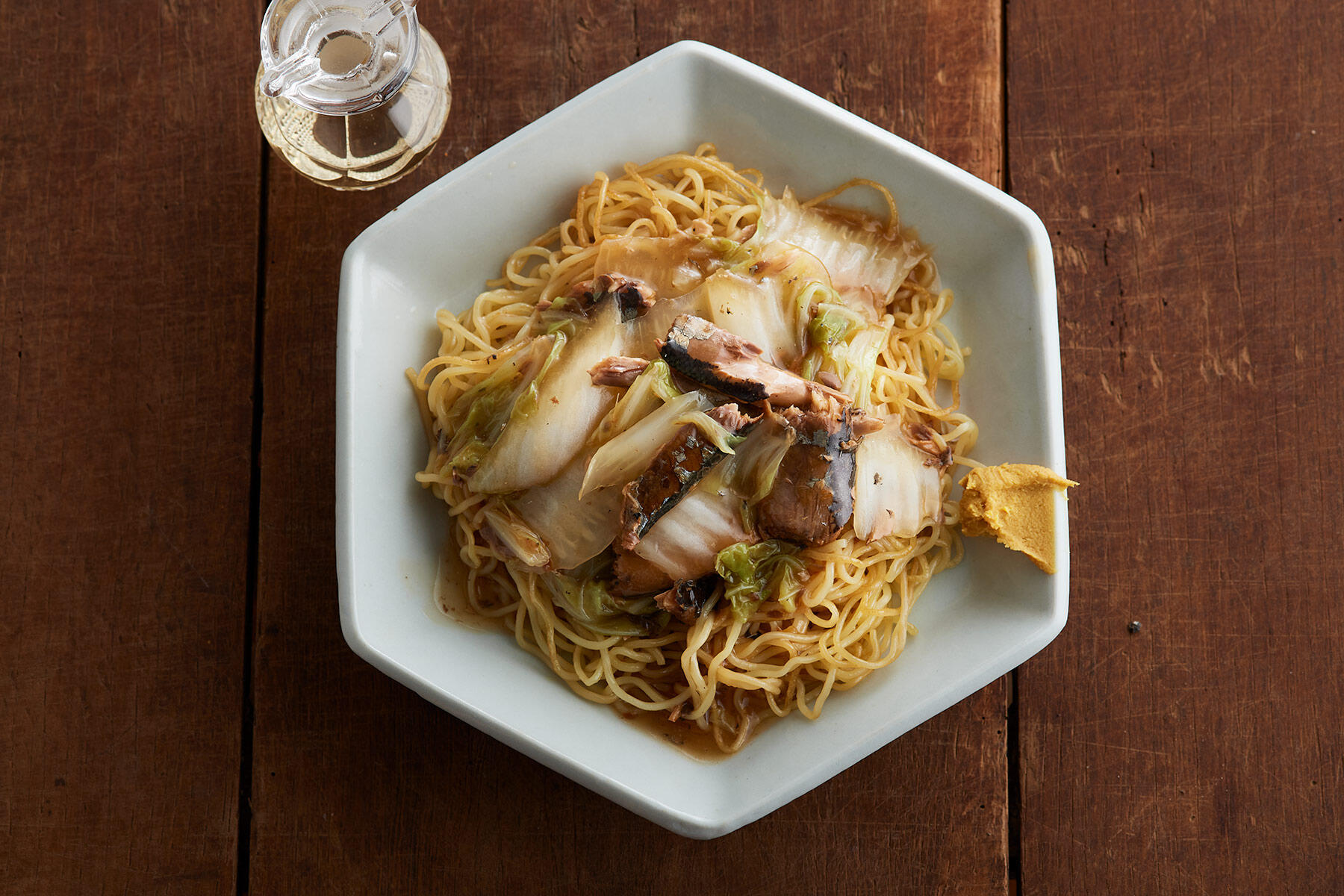 香ばしい！“サンマかば焼きと白菜のあんかけ焼きそば”