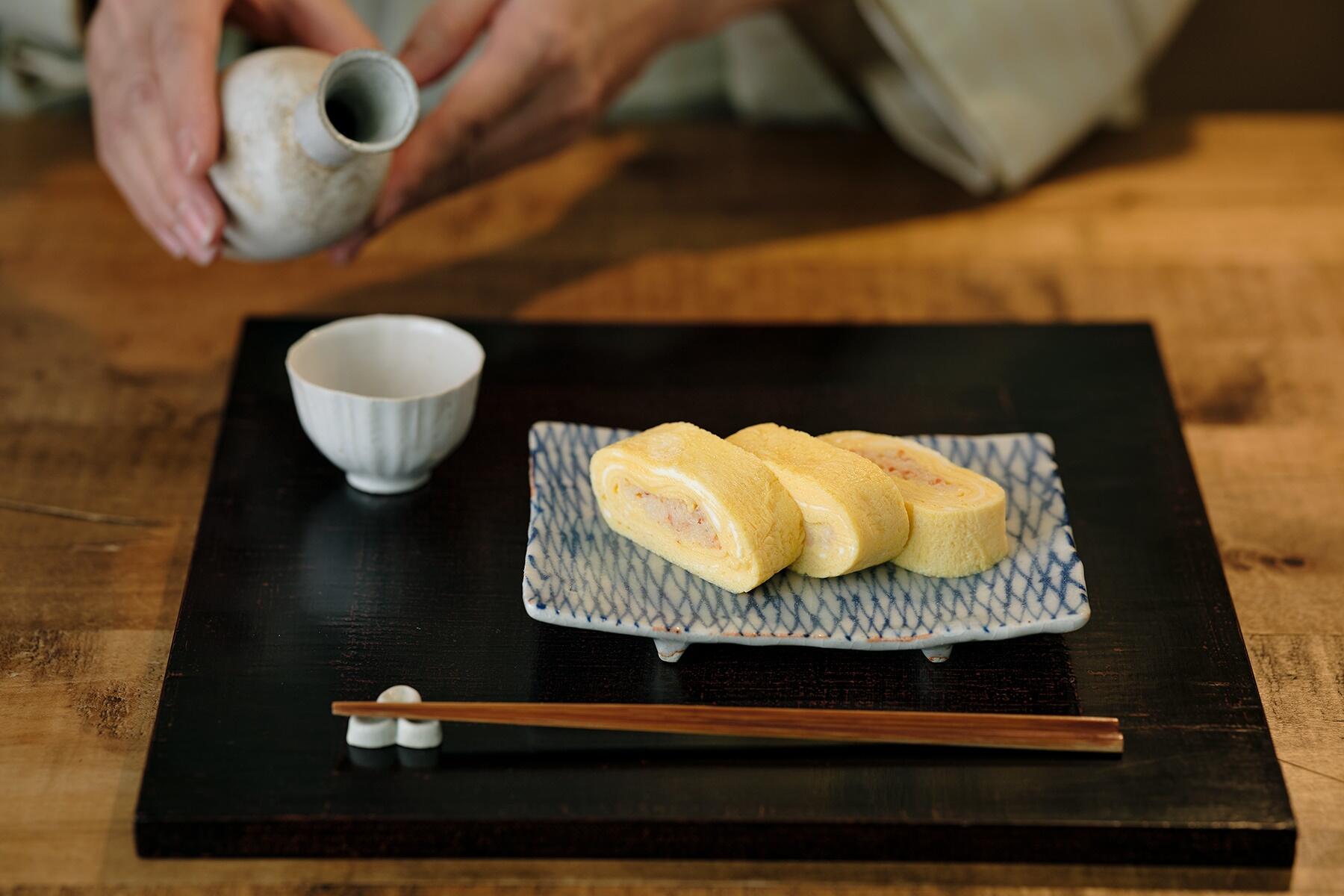 カニ缶の旨味が絶妙な“蟹のだし巻き卵”