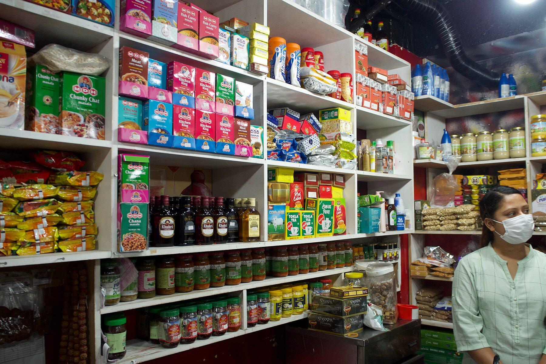 食材の販売スペース