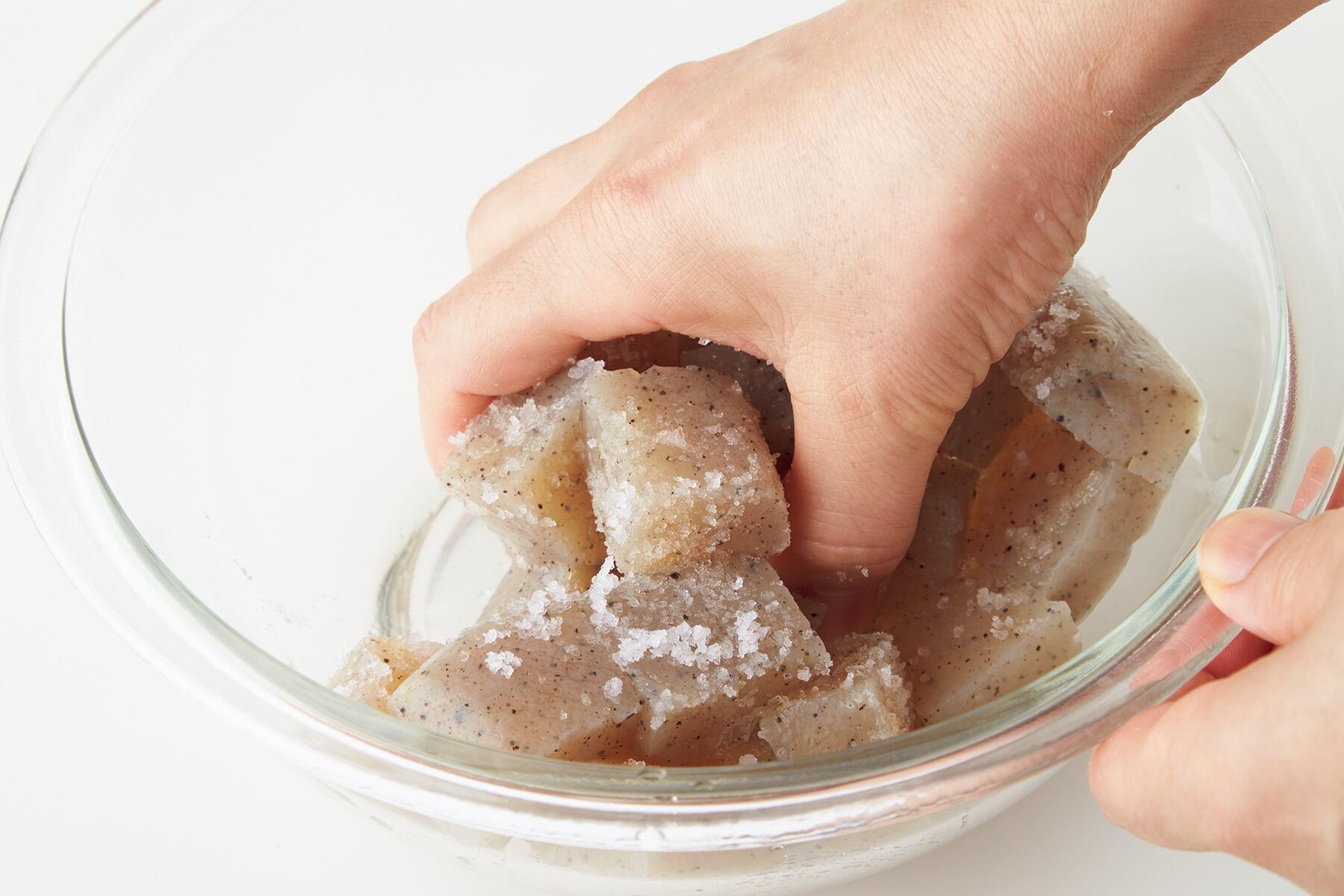 こんにゃくの下準備