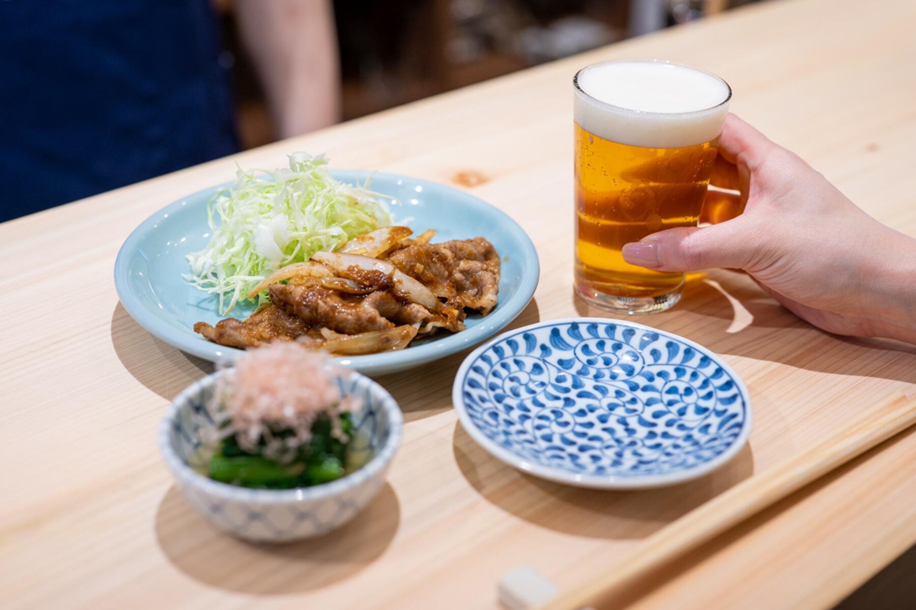 生姜焼きとペールエール