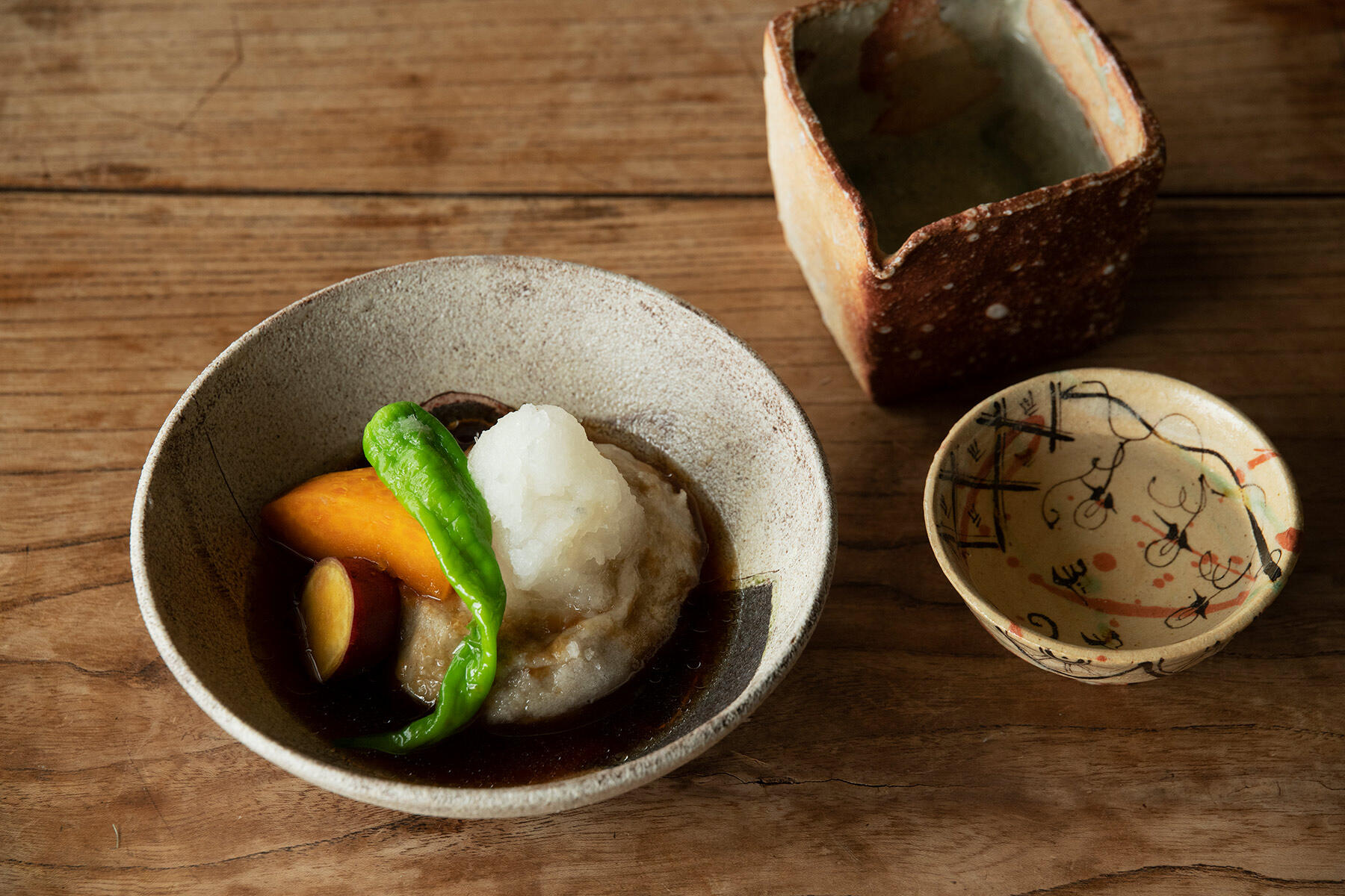 そばがきの揚げだし