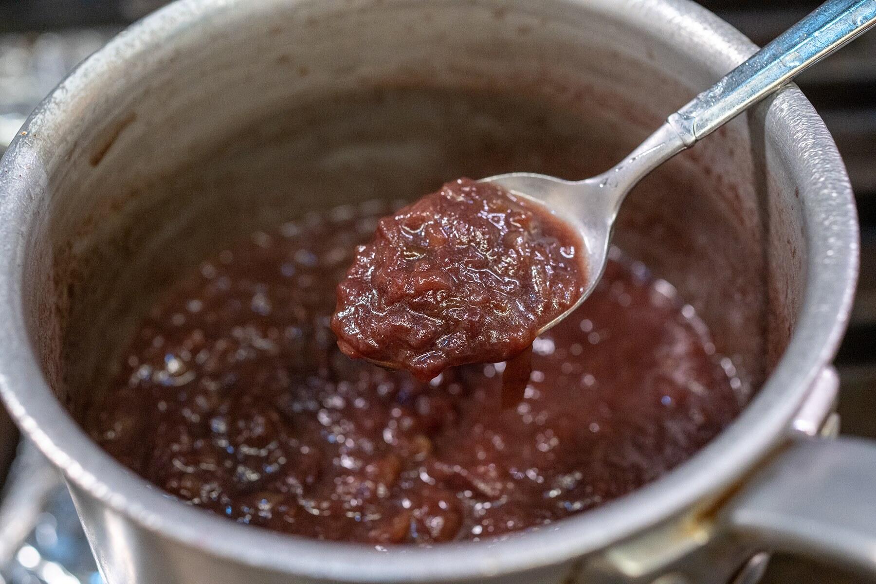 玉ねぎジャムの完成