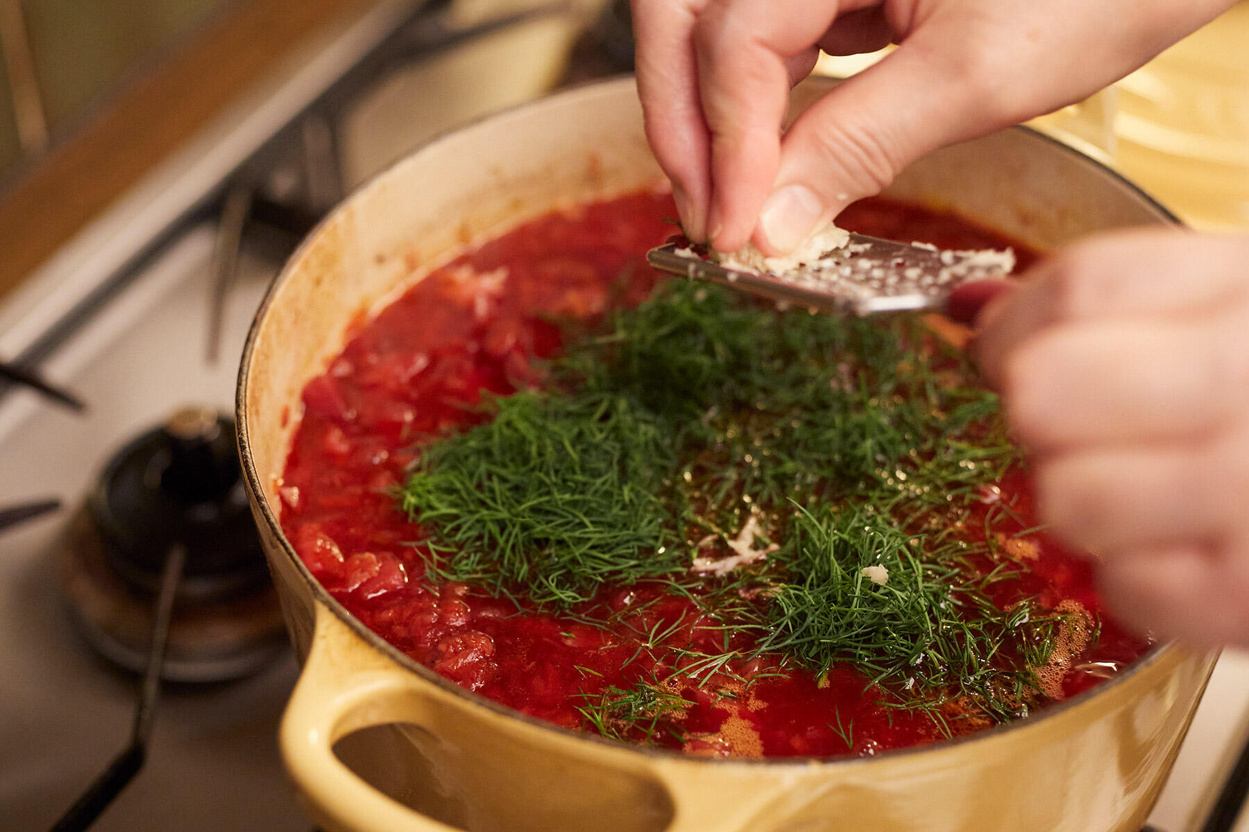 ディルを加える