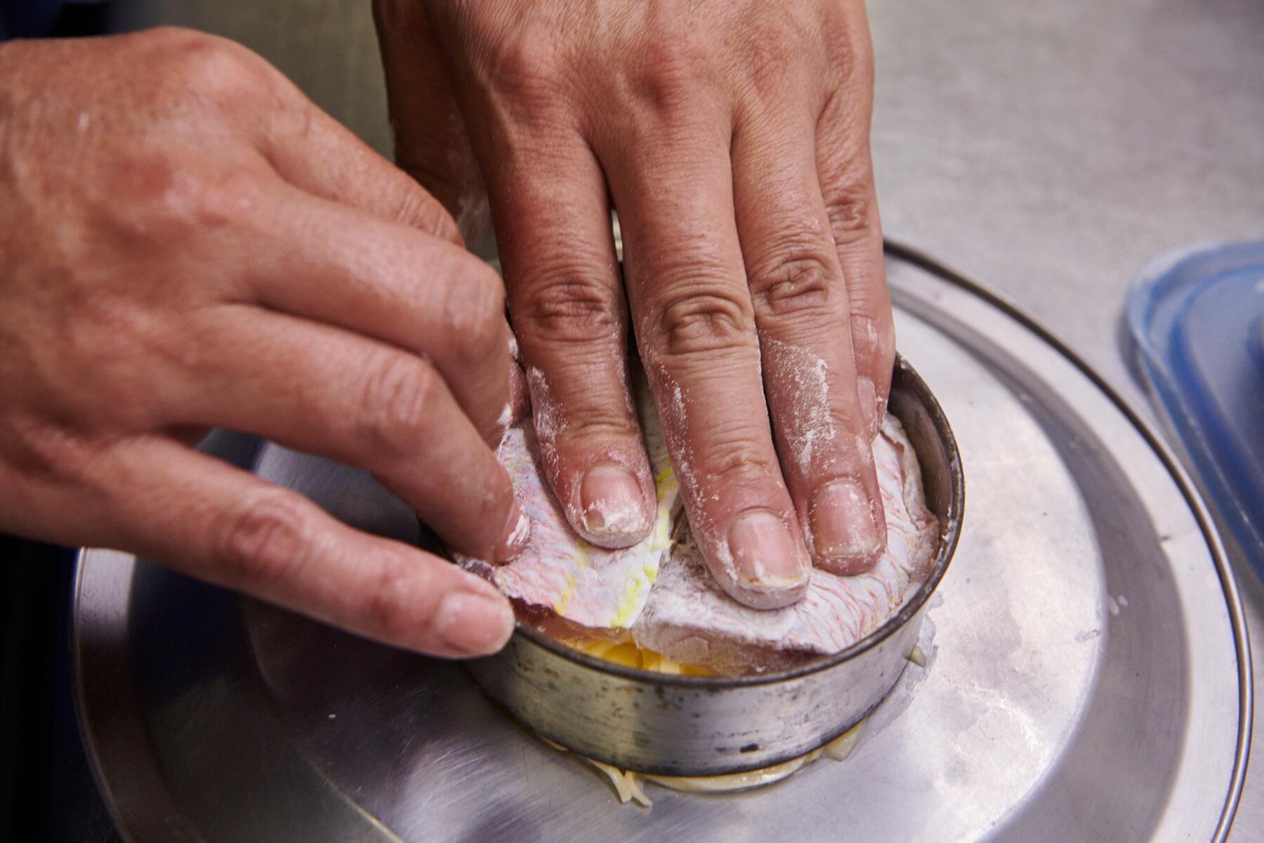 イトヨリを詰める