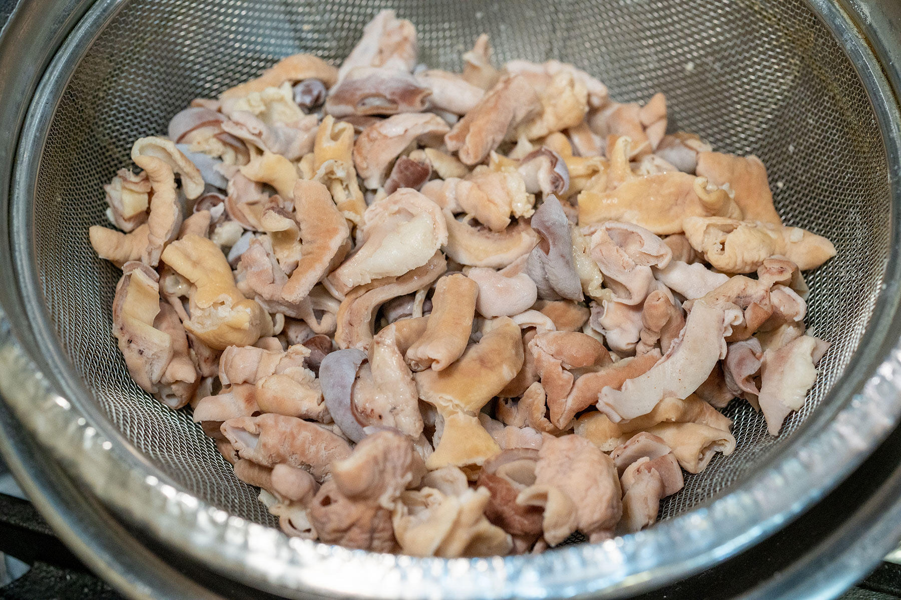 白もつの下準備