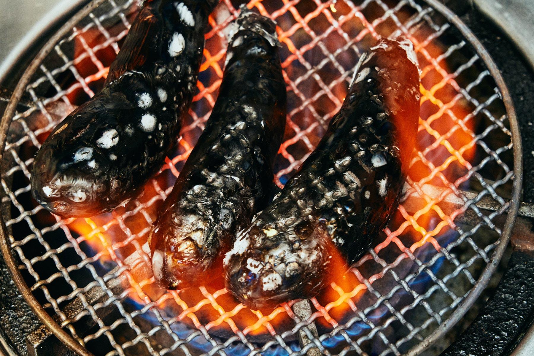 なすを焼く