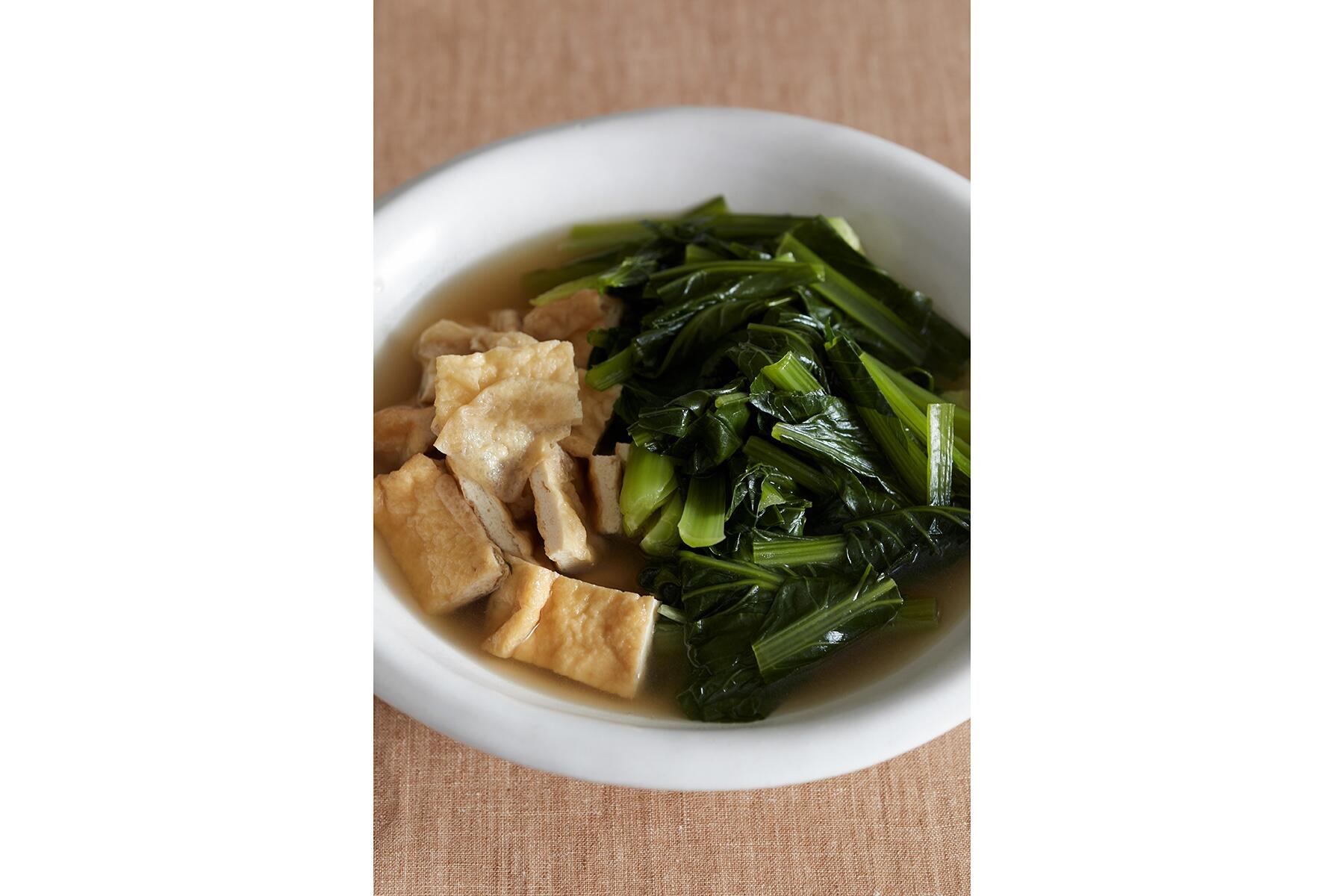 小松菜と油揚げのくたくた煮
