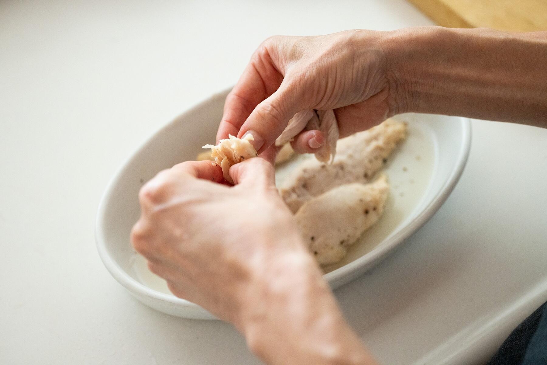 ささみを加熱する